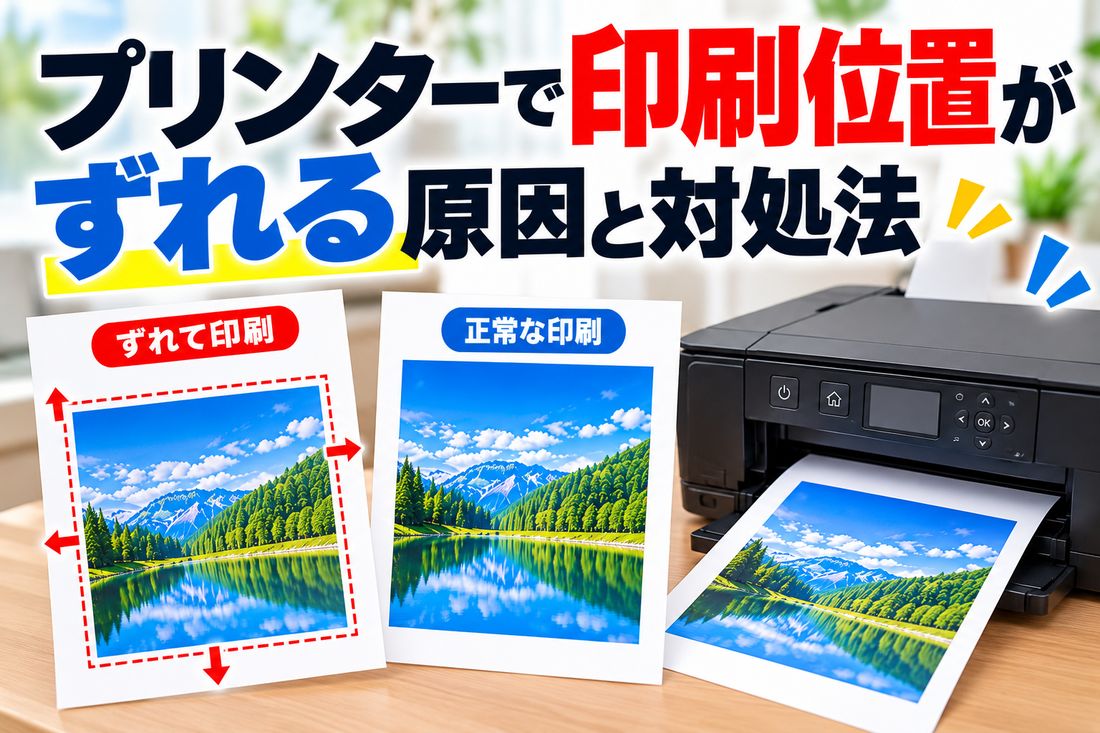 プリンターで印刷位置がずれる原因｜文字や画像が上下左右にずれるときの対処法