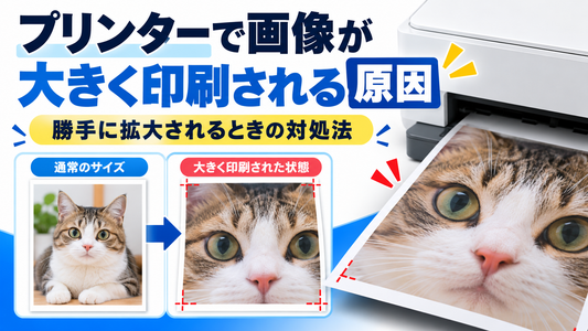 プリンターで画像が大きく印刷される原因｜勝手に拡大されるときの対処法
