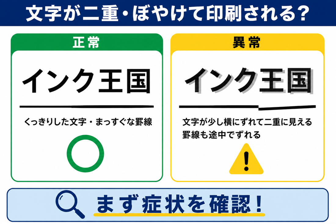 プリンターで文字が二重になる・ぼやける原因｜印刷のズレを直す方法