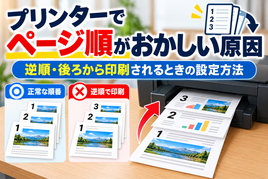 プリンターでページ順がおかしい原因｜逆順・後ろから印刷されるときの設定方法