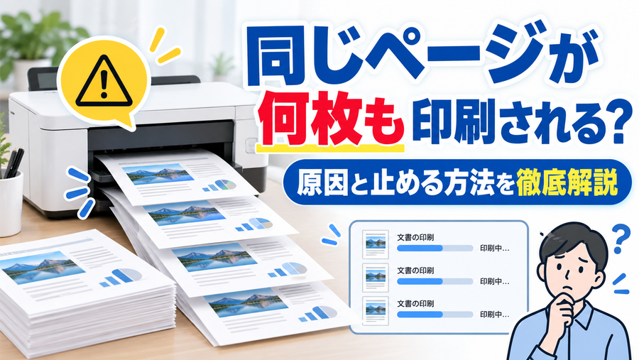 プリンターで同じページが何枚も印刷される原因｜重複印刷を止める方法