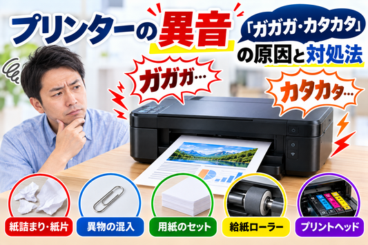 プリンターの異音「ガガガ・カタカタ」の原因｜印刷時に変な音がするときの対処法