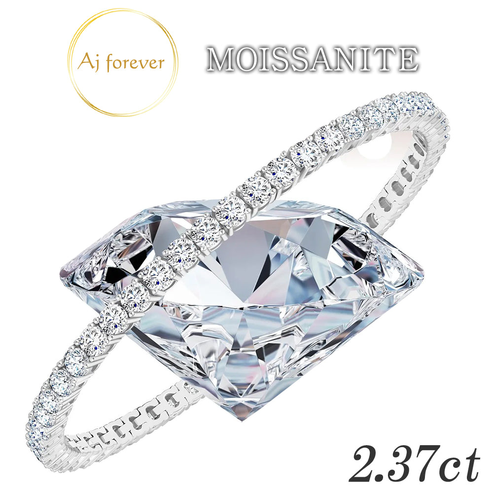 モアサナイト　ダイヤモンド の2.5倍の輝き Aj forever  2.37ct シルバー925 テニスチェーンブレスレット