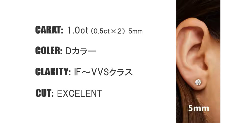 ダイヤモンド の2.5倍の輝き Aj forever モアサナイト １ct シルバー925 スタッド ピアス