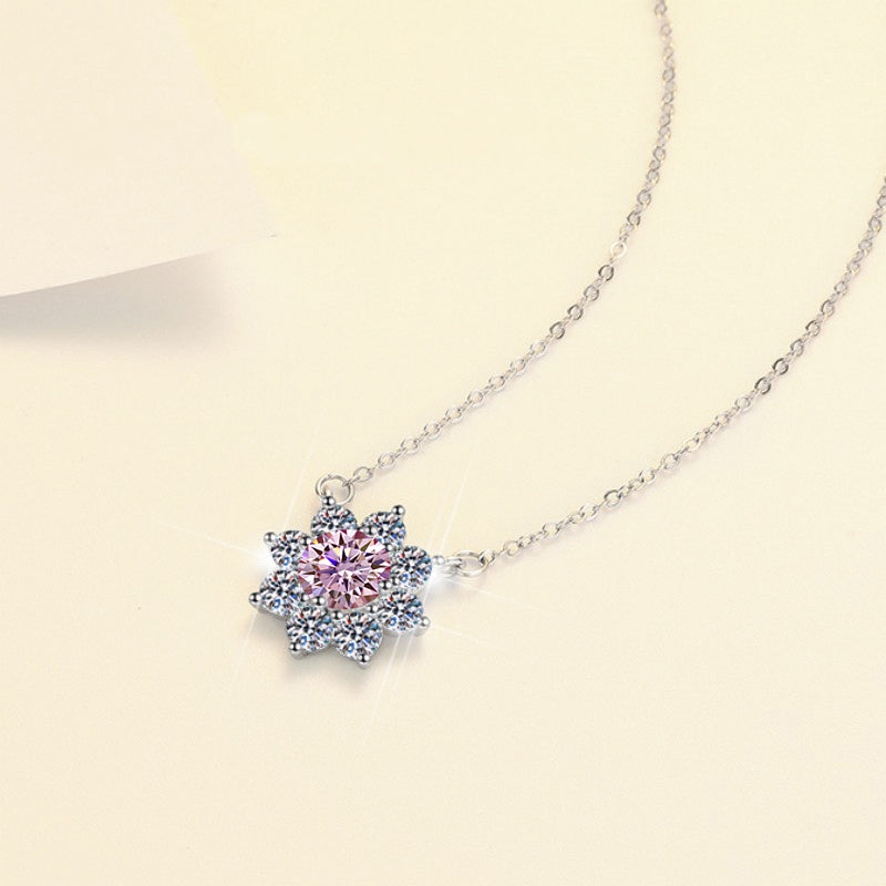 ピンクダイヤモンド の2.5倍の輝き Aj forever ピンクモアッサナイト １ct シルバー925 プチネックレス