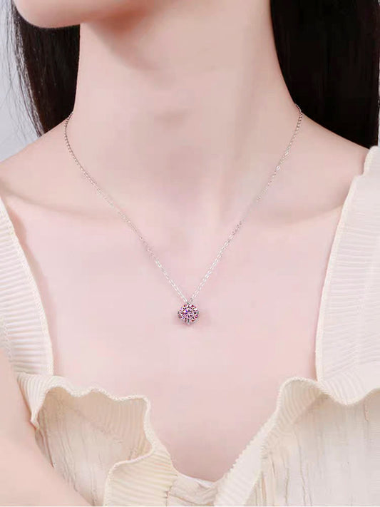 ピンクダイヤモンド の2.5倍の輝き Aj forever ピンクモアッサナイト １ct シルバー925 プチネックレス
