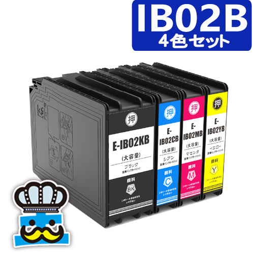プリンターインク エプソン IB02B 4色セット 互換インクカートリッジ 対応プリンター PX-M7110F / PX-M7110FP / PX-S7110 / PX-M7110FT / PX-S7110P セット内容 IB02KB IB02CB IB02MB IB02YB 互換インク 純正 よりお得
