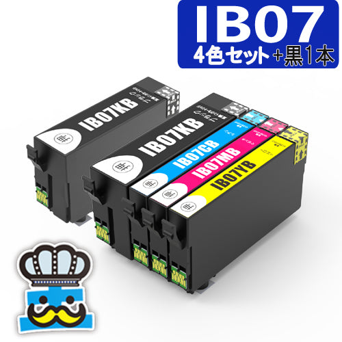 プリンターインク エプソン IB07B マウス IB07CL4B 4色セット ＋黒１本 互換インクカートリッジ 対応プリンター PX-M6010F PX-M6011F PX-S6010 セット内容 IB07KB IB07CB IB07MB IB07YB 互換インク 純正 よりお得