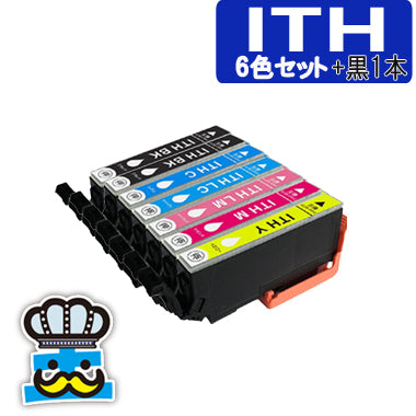 エプソン ITH  ６色セット ＋黒１本 ITH-6CL イチョウ EPSON プリンターインク　対応機種 EP-709A EP-710A EP-810A EP-711A EP-811A ITH-BK ITH-C ITH-M ITH-Y ITH-LC  ITH-LM 最安値 激安