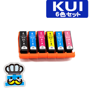 プリンターインク エプソンKUI クマノミ  6色セット 増量版 KUI-6CL-L  互換インク  EPSON 対応機種： EP-879AW EP-879AB EP-879AR EP-880AB EP-880AR EP-880AW EP-880AN