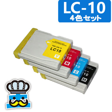 プリンターインク ブラザー  LC10 ４色セット  互換インク  brother  対応機種： MFC-880CDWN｜MFC-880CDN｜MFC-870CDWN｜MFC-870CDN｜MFC-860CDN｜MFC-650CDW｜MFC-650CD｜MFC-630CDW｜MFC-630CD｜MFC-480CN｜MFC-460CN｜DCP-350C｜DCP-155C｜MFC-850CDWN｜MFC-850CDN｜DCP-750CN｜DCP-330C｜