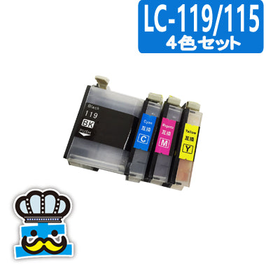 ブラザー インク LC119/115-4PK 4色セット インクカートリッジ LC119 LC115 brother 互換インク プリンター MFC-J6570CDW MFC-J6770CDW MFC-J6975CDW MFC-J6970CDW 純正よりお得 LC119BK LC115C LC115M LC115Y