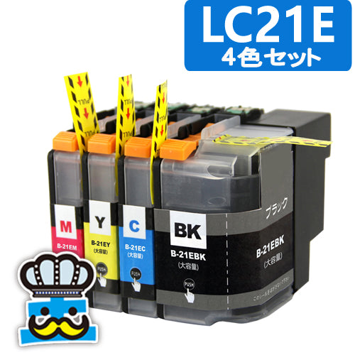 ブラザー LC21E プリンターインク ４色セット 互換インク 大容量 LC21E-4PK brother 対応プリンター DCP-J983N カラー LC21 LC21E LC21EBK LC21EC LC21EM LC21EY 純正 よりお得