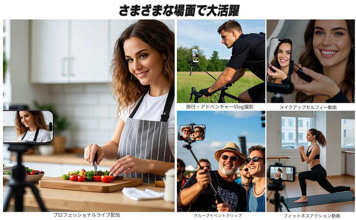 自撮りモニター Vlog撮影用 ワイヤレス ミラーリング 自撮り スマホ 外部スクリーン 高解像度 リモコン付き iPhone/Android対応 magsafe マグセーフ 自撮りスクリーン iPhone スマホ 背面モニター 磁気式 Vlog対応 カメラモニター高精細ディスプレイ ビデオ録画 ライブ配信