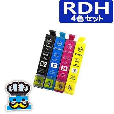 プリンターインク エプソンRDH  4色セット IC4CLRDH  互換インク  EPSON 対応機種：PX-049A｜PX-048A