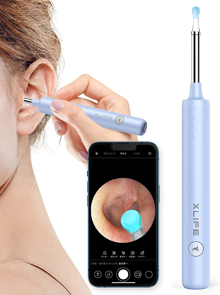 耳かき カメラ LEDライト WIFI ワイヤレス付き iPhone 耳かきスコープ 内視鏡付き 耳掃除 口腔ケア 耳 鼻 可視化 耳鏡 Android XLIFE-X3 正規品 無線 子供 ペット犬 猫 にも使用可能 WIFI接続