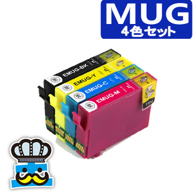 プリンターインク エプソン MUG ４色セット MUG-4CL 互換インク マグカップ EPSON 対応機種 EW-052A EW-452A